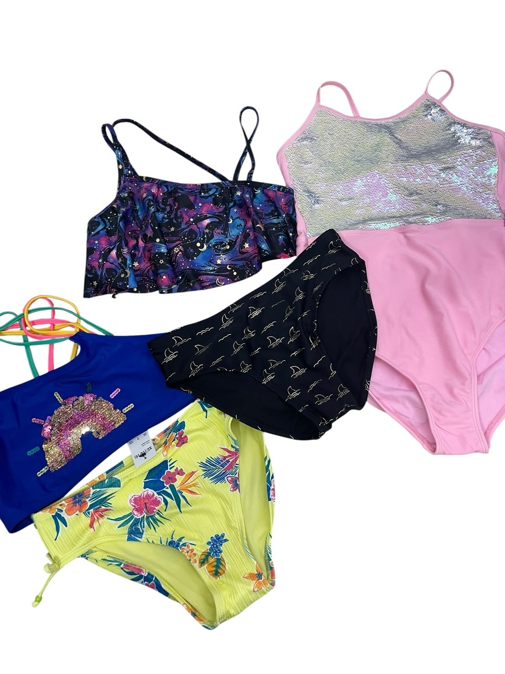 Girls mix and match‎ lot of swim suits size XL 14/16 new